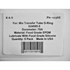 R&S 5 Stoelting 624585-5 Mix Transfer Tube O-Rings /R&S 113SE / Food Grade EPDM Mat.