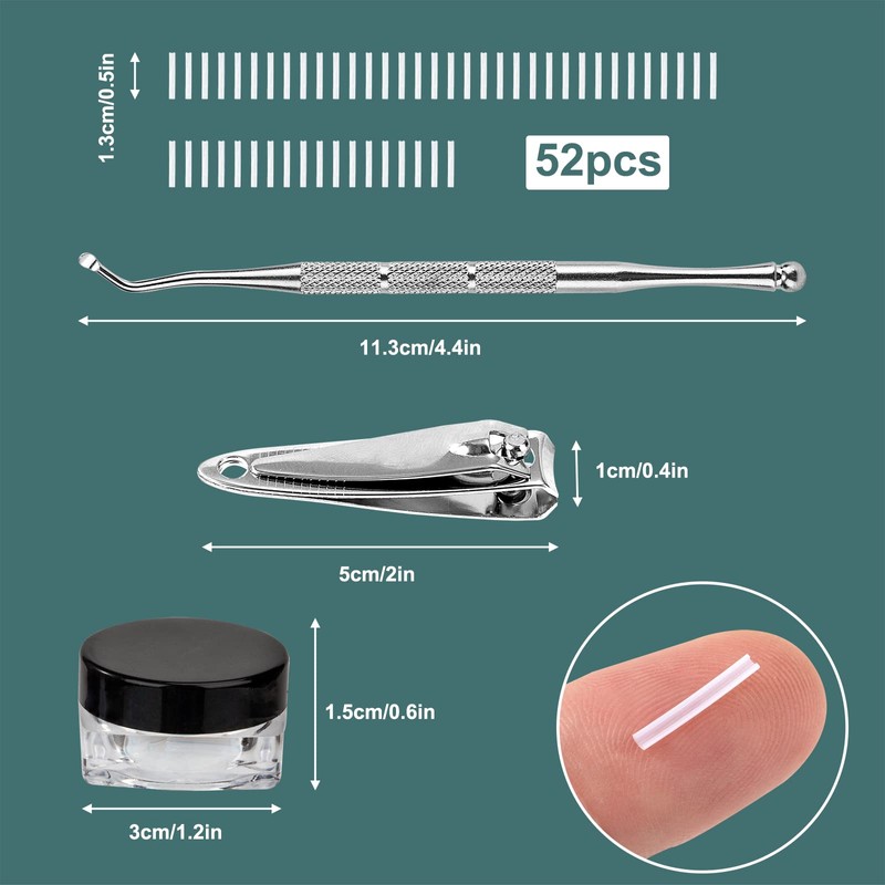 Toenail Corrector 52 Pieces Ingrown Toenails Set Toenail Correction Patch