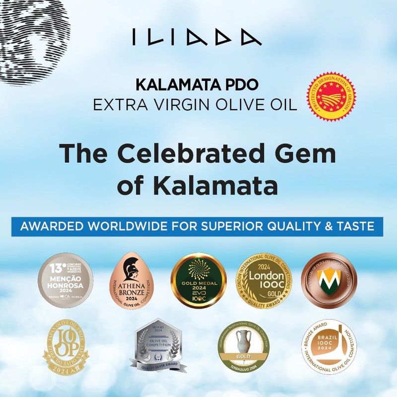 Iliada Kalamata PDO Extra Virgin Olive Oil, 3Lt | Multi-Awarded