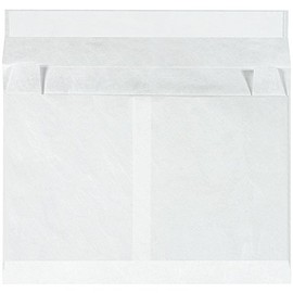 BOX USA BTYE12164WS Tyvek Expandable Envelopes, 12" x 16" x 4", White (Pack of 50)