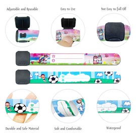 6PCS Reusable and Waterproof Child ID Wristbands, Safety Emergency Infoband for Toddler, Boys, Girls, Kids