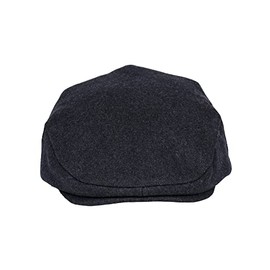 Mens Newsboy Flat Cap Tweed Herringbone Plain Gatsby Style Flat Cap (Plain Grey, Small/Medium)
