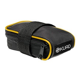 GIST Compact Bicycle Saddle Bag with Strap - Black/Yellow