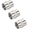 TOP-VIGOR 3Pcs Stainless Steel Pipe Fitting G1/2 Female to Female