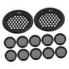 Operitacx 12pcs Stainless Steel Cabinet Air Vent Mesh Covers Durable