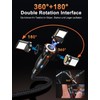 VAFOTON 9Pin Magnet Ladekabel (2Pack 2m+1m), 540 Grad USB Magnetisches