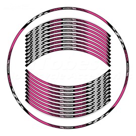 CBR 17 inch Wheel Rim Stickers Decals Tape Compatible with CBR600RR 2003-2025 F5 Motorcycle Reflective Rim Tapes Sticker Stripe(Watermelon Red)