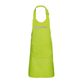 Fabulous Kinderschürze 2 Taschen Küche Grün Smaaaaash!!! Pixel Art Video Game Retro Gaming Arcade - Top Qualität