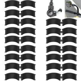 runrayay 16 Pcs Bicycle Handlebar Rubber Gasket, 31.8 to 22.2/25.4 Non-Slip Durable Rubber Gasket for Mountain Bikes, Road Bikes, Handlebar Gasket Adapter