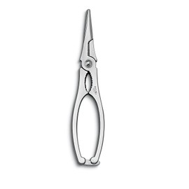 AUSONIA - 71255 Scissors for Long-Button and Crusaders, Stainless Steel with Protective Bar