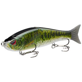 Bassdash Swim Shad Joint Style Glide Bait Fishing Lure for Bass, Pike, Trout, Musky