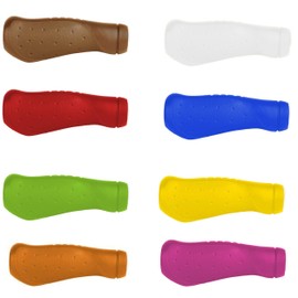 M-Wave. Ergo Gel Mountain Bike Hybrid Bike Dual Density Comfort Handlebar Grips Colourful 22.2mm (White)