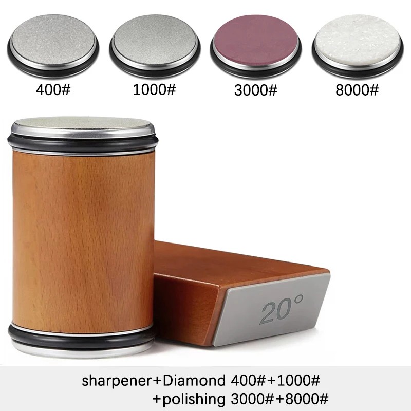 Rolling Knife Sharpener Kit for Kitchen Knives – Double-Sided Edge