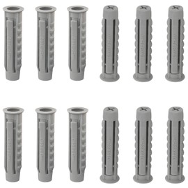 ZZLZX 12PCS Plastic Anchor Bolts 0.3x2 inches Nylon Screw Expansion Plug for Concrete Walls Brick Walls M8x40mm TV Mounting Hardware for Fixing Brackets Shelves Frames Cabinets