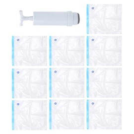 10 Pcs 33 * 30cm 3D Printer Filament Storage Bag, 3D Printer Filament Vacuum Compression Storage Bags with 1Pc Air Pump Extractor for PLA Other 3D Printing Material/Nylon/Wood/TPU