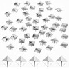 Pack of 100 4 Claws Square Rivets, Pyramid-Shaped Punk Rivet