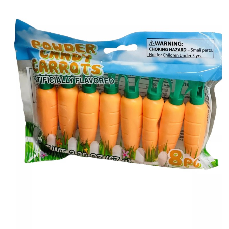 None Powder Candy Carrots, 8-ct. Pack Easter/ Seasonal