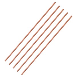 SZLIZHUO 5PCS 0.2”/5mm Dia*12”/305mm Length 9.998% Pure Copper Round Rod Solid Copper Rod Lathe Bar Stock for DIY Metal Craft Metal Working Hobbies（5PCS,5x305mm）