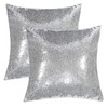 Xpanal Home Decorative Solid Glitter Sequins Square Throw Pillow Covers