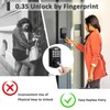Tinewa Black Keyless Fingerprint Entry Door Lock, Electronic Password Keypad