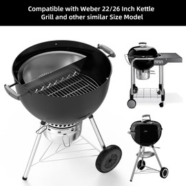 Charkettle by Skyflame Stainless Steel Charcoal Basket with Welded-in Water Reservoir, Compatible with Weber 22-inch Kettle Grill and Other Similar Charcoal Grills