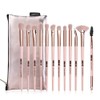 12pcs Eye Makeup Brushes Set with Cosmestic Bag Rose Gold Make Up Brush Eyeshadow Blending Make Up Brush