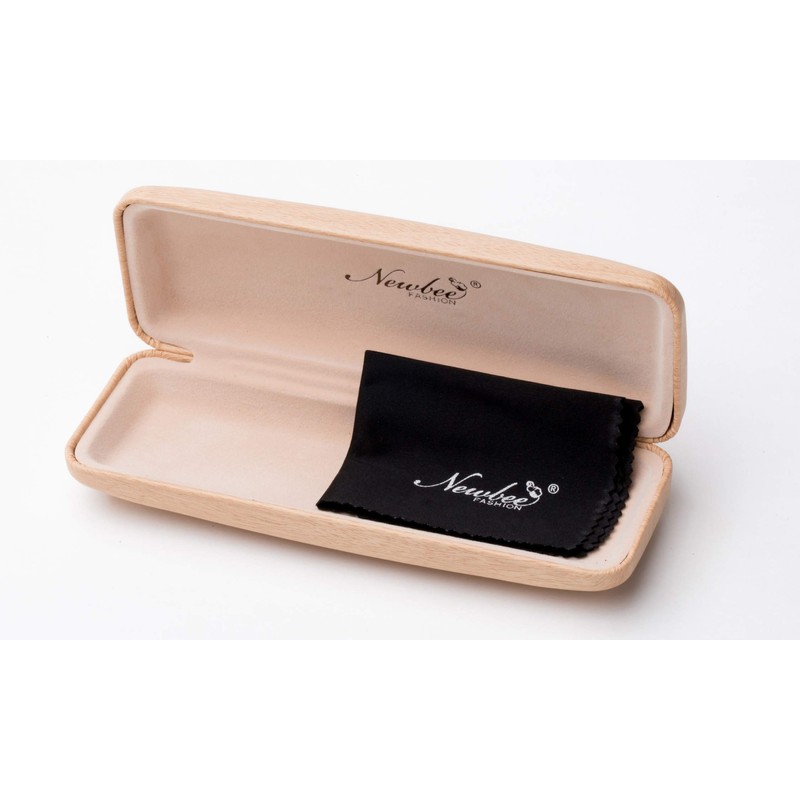 Real Bamboo Reading Glasses Spring Hinge Genuine Bamboo Rectangular Reader