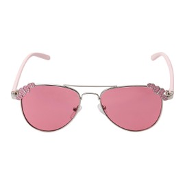 Ultra Kids Sunglasses - Classic Pilot Style UV400 Protection - Durable Metal Frames & Polycarbonate Lenses - Retro Look for Boys Girls - Stylish Sunglasses for Children - Pink 3-9yrs