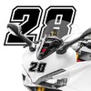 4R Quattroerre.it 13376 Racing Number 6 Moto GP, Black, 10