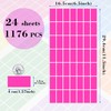 1176 Pack Rectangular Coloured Stickers Labels,12 Colours Rainbow Sticky Label,4cm