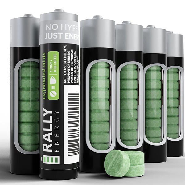 Caffeine Mints by Rally, 60milligram Caffeine, Instant Energy, Fresh Breath