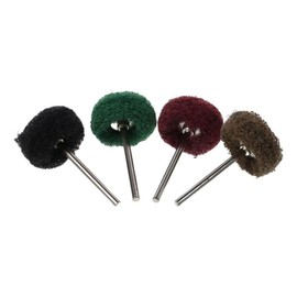 SSHHUI 80pcs (25mm) Mini Drill Abrasive Brush Nylon Buffing Polishing Wheel with 3mm Handle Diameter for Rotary Tool