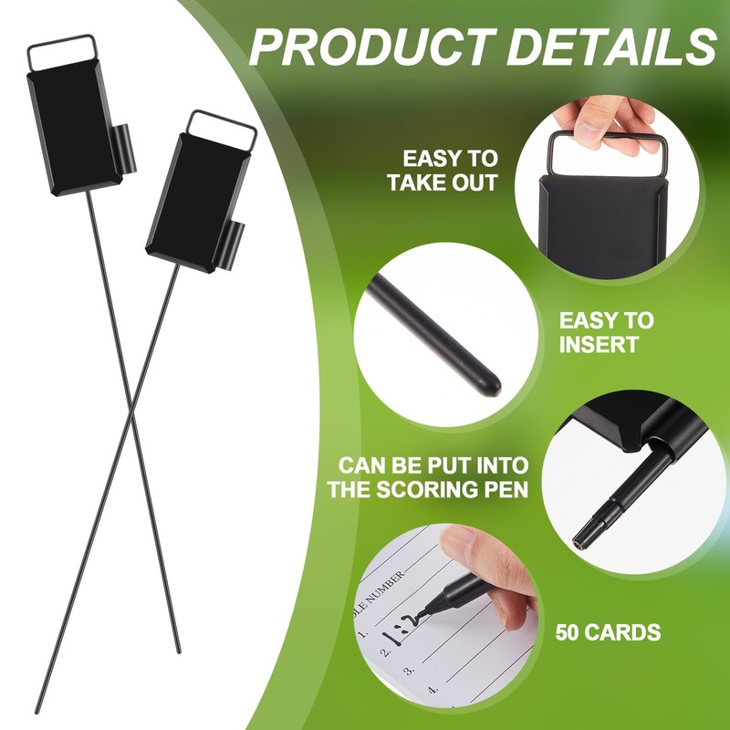Shappy 4 Pcs Golf Metal Proximity Marker with Black Markers