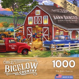 Chris Bigelow 1000 PC Jigsaw Puzzle - Barn Dance