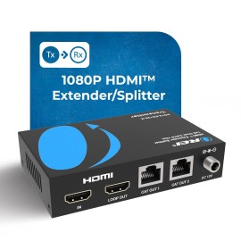 OREI 1080p 1x2 HDMI™ Extender Splitter (Loop) - 230ft (cat6) (HD12-EX132-K)