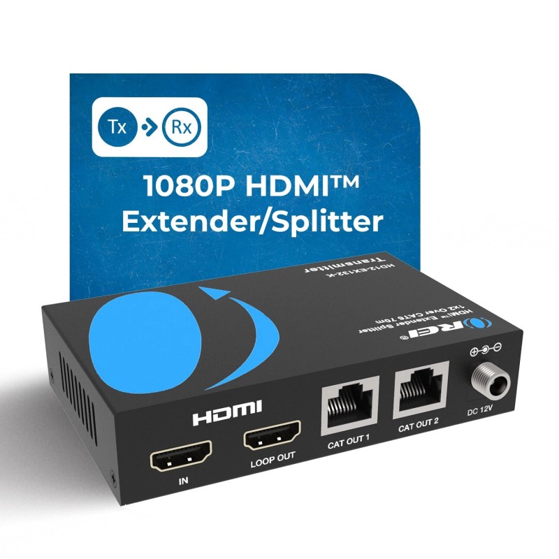 OREI 1080p 1x2 HDMI™ Extender Splitter (Loop) - 230ft (cat6)