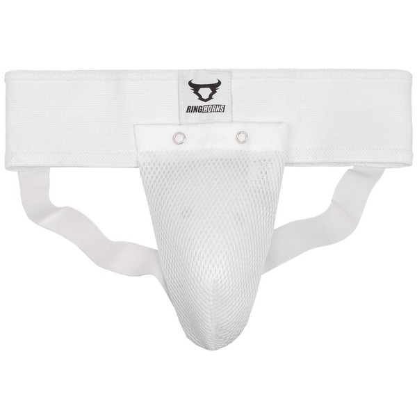 Ringhorns, Charger Men's Groin Guard with Holder, Large, White