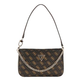 GUESS Noelle Mini Top Zip Shoulder Bag Brown, brown