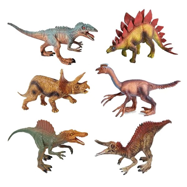 Set of 6 Dinosaur Set, Children's Realistic Dinos Toy, Dinosaur