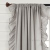 Lush Decor Linen Ruffle Window Curtain Panel (Single Panel), 95"