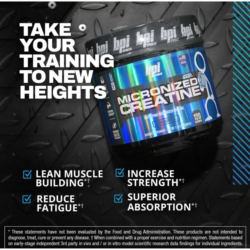 BPI Sports Micronized Creatine Reduce Fatigue 1.32LB Exp 04/2027