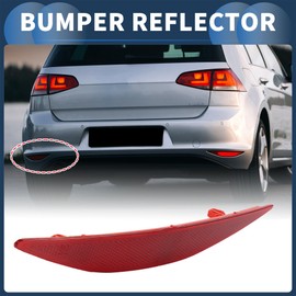 INFINAUTO Bumper Reflector Rear Left Bumper Reflector Side Marker No.5GG945105 for Volkswagen Golf 1.8L A/T S Hatchback 2016-2017 Plastic Red Durable