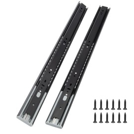 goldenwarm 10 Pair 22 Inch Black Soft Close Drawer Slides, Full Extension Ball Bearing Drawer Slides, Side Mount Soft Close Drawer Slides Drawer Glide, 20 Pack