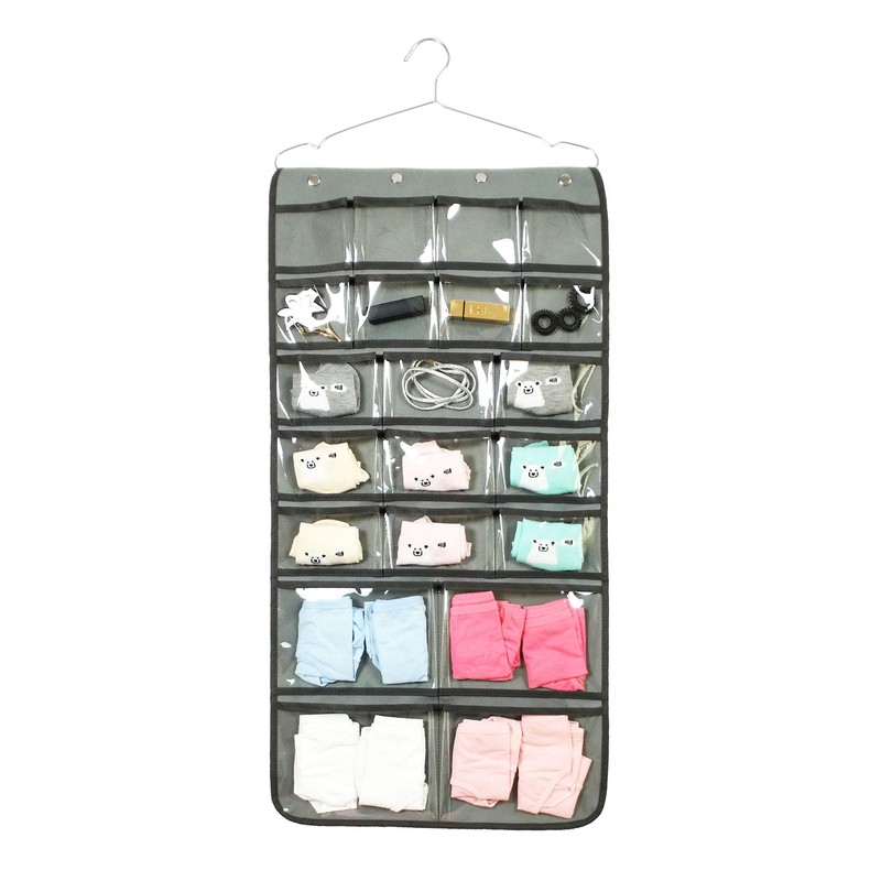 NIMES Hanging Closet Underwear Sock Bra Organizer Dual-Sided Accessories Storage