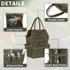 Tool Bag, Heavy Duty 16oz Waxed Canvas Garden Tool Tote