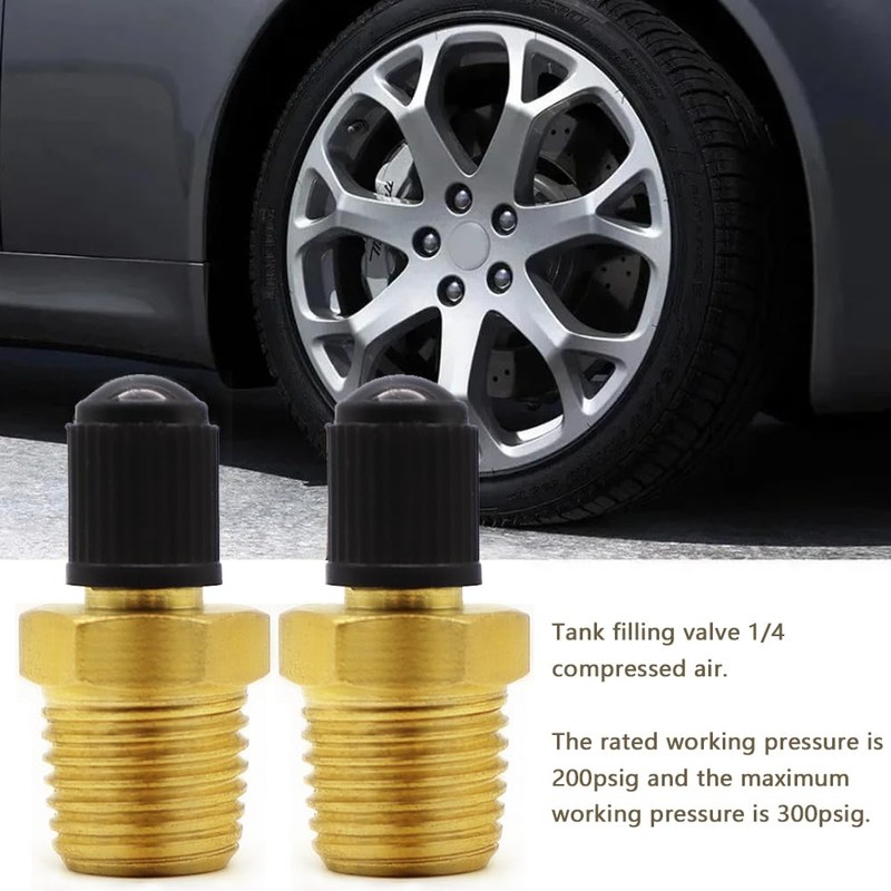 Aoyswuz 2 Pcs Brass Tank Fill Valve 1/4 Inch NPT
