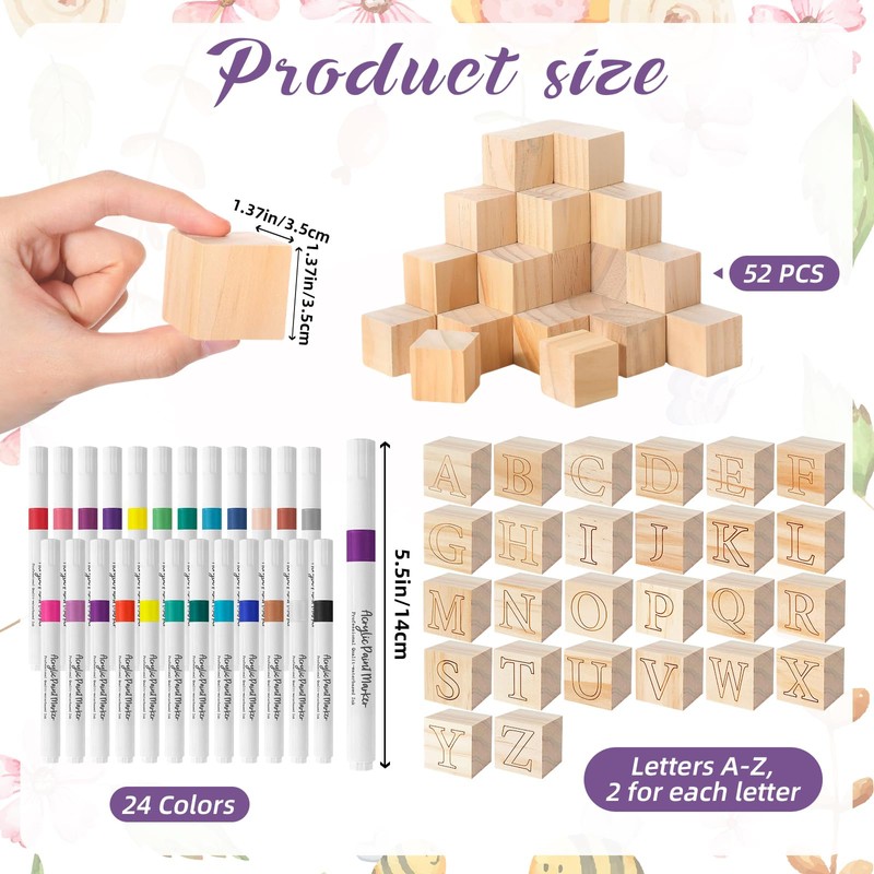 117 Pcs Baby Shower Blocks to Decorate Game Kit Includes