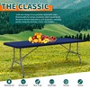 Showgeous 10-Pack Rectangle Picnic Table Cloth - Outdoor Elastic Tablecloth,
