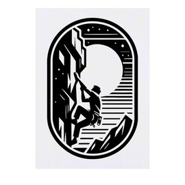 'Cliff Rock Climbing' Temporary Tattoo - Water Resistant, Skin-Safe, Non-Toxic Transfer (TO00074209)