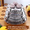 Round Steamer Rack 1pcs with Silicone Steamer Liners, Stainless Steel